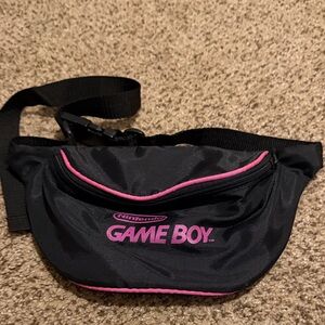 Nintendo Game Boy Black Belt Bag with Pink Accents